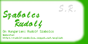 szabolcs rudolf business card